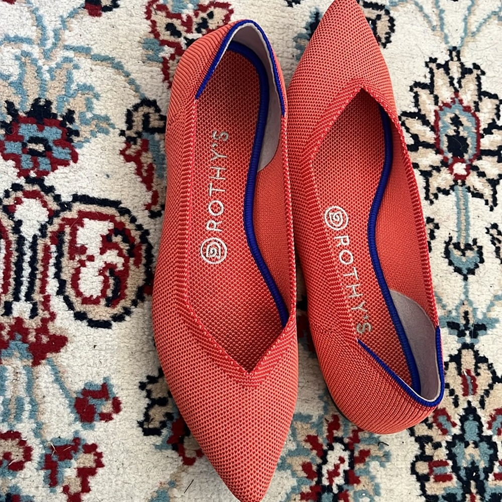 Rothy's Coral Knit Pointed Toe Flats - Picture 6 of 7